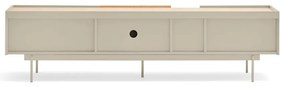 Bézs-natúr színű TV-állvány tölgyfa dekorral 180x45 cm Otto – Teulat