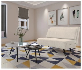 Krémszínű kordbársony kinyitható kanapé 140 cm Mallory – Støraa