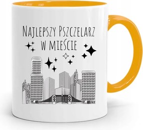 Sárga Bögre Méhésznek A Legjobb A Városban fényképes nyomattal