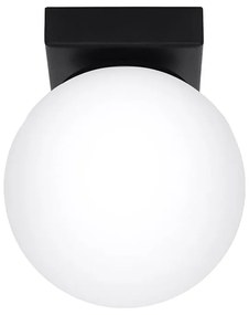 Fekete mennyezeti lámpa üveg búrával ø 12 cm Umerta – Nice Lamps