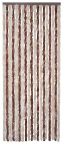 bézs és világosbarna zsenília rovarfüggöny 56 x 200 cm