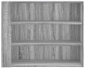 szürke sonoma színű szerelt fa faliszekrény 75 x 35 x 60 cm