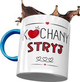 Kék Bögre Bácsinak Születésnapra Ajándék Nyomtatott Fotóval