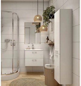 Cersanit S598-043-DSM - NIKO 140x30 cm függesztett fürdőszobai szekrény, magasfényű fehér