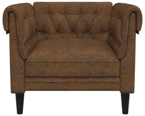 barna szövet Chesterfield kanapé