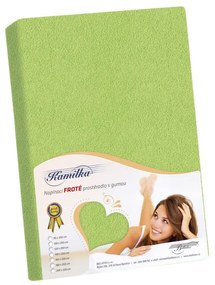 Kamilla frottír lepedő, olíva, 120 x 200 cm