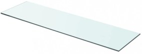 2 db átlátszó üveg paneles polc 70 x 20 cm