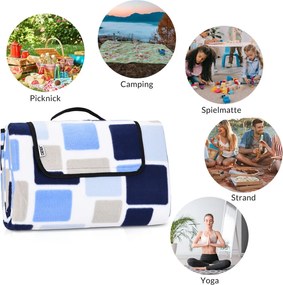 Piknik takaró, strand takaró, 2x2 m, négyzetes