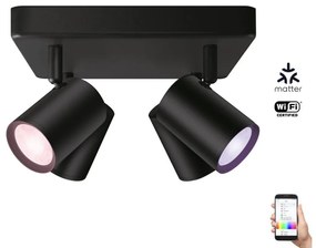 WiZ - LED RGBW Dimmelhető spotlámpa IMAGEO 4xGU10/4,9W/230V fekete Wi-Fi