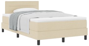 Box Spring ágy matraccal, krém színben, 120x200 cm szövet
