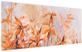 Kép - Festett virágok (120x50 cm)