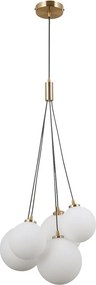 Italux modern függeszték perlos fehér mézédes sárgaréz itxpnd-54456-5-hb