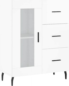 vidaXL magasfényű fehér szerelt fa tálalószekrény 69,5 x 34 x 90 cm