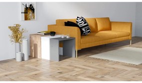 KÉSZLET 3x Kisasztal GUL barna/fehér/szürke