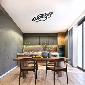 FISCHER&HONSEL 21434 CIRCLE Modern Mennyezeti Lámpa Bézs, Fekete, Szürke LED IP20
