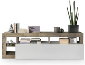 LENOR TV-állvány fehér/barna