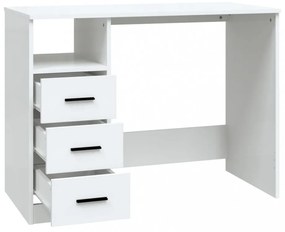 fehér szerelt fa íróasztal fiókokkal 102 x 50 x 76 cm