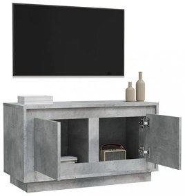 betonszürke szerelt fa TV-szekrény 80x35x45 cm