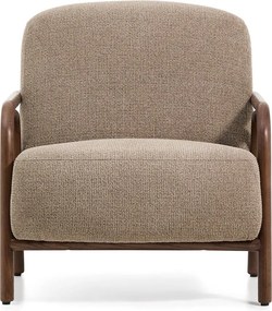 Szürkésbarna zsenília fotel Sylo – Kave Home