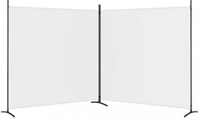 2 paneles fehér szövet térelválasztó 348x180 cm
