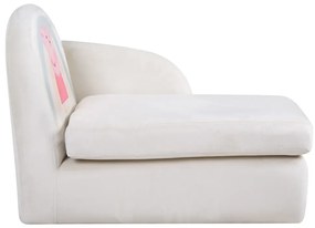 Fehér bársony gyerek kanapé 75 cm Peppa Pig – Roba