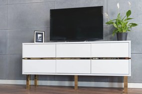 TV asztal/szekrény Mynga (magasfényű fehér). 1025859