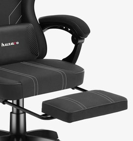 Gamer szék Huzaro Space lábtartóval Carbon fekete