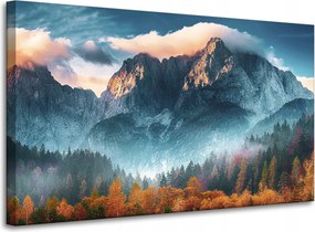 Vászonkép Hegyek Ég Erdő Természet 100x60 cm Ideális ajándék