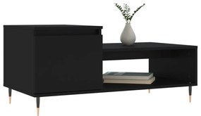 fekete szerelt fa dohányzóasztal 100 x 50 x 45 cm