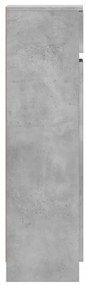 betonszürke szerelt fa cipősszekrény 100,5 x 28 x 100 cm