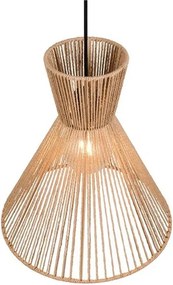 Natúr színű fém függőlámpa papír zsinór búrával ø 35 cm Rosalie – Reality