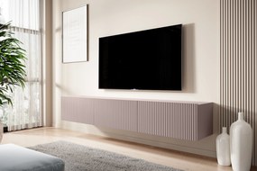 Nicole 200 cm-es fali TV-szekrény - antik rózsaszín MDF