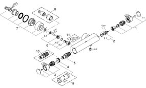 GROHE 34169001 - GROHTHERM 2000 DN 15 termosztátos zuhanycsaptelep, króm