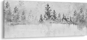 Kép - Szarvas a tónál (120x50 cm)