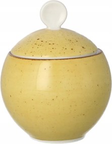 Lubiana Venus Porcelán Cukortartó Fedővel 250 ml Föld Színei Sárga