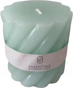 Gyertya Dekorációs Paraffin Gyertya Bordázott Essentials 7 CM Kék