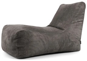 Sötétszürke kordbársony babzsákfotel Lounge – SLOWDOWN