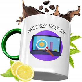 Zöld Bögre Könyvelőnek Ajándékba, fényképes nyomattal