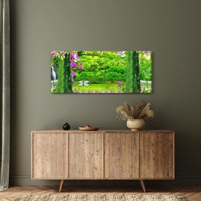 Kép - Varázslatos kert hattyúkkal (120x50 cm)