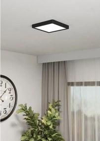 Eglo 901374-LED RGBW dimmelhető füstszínű mennyezeti lámpa FUEVA-Z LED/10,5W/230V 22x22cm IP44 fekete