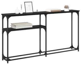 Konzolasztal Musta tammi 145x22.5x75cm Faanyag