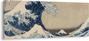 Kép - Katsushika Hokusai, Under the Wave off Kanagawa, reprodukciók (120x50 cm)