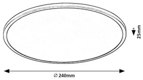Rabalux 71155 - LED Dimmelhető mennyezeti lámpa EZIO LED/15W/230V 3000K 24 cm