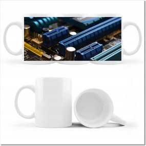 Nyomtatott bögre Alaplap téma az informatikai terembe