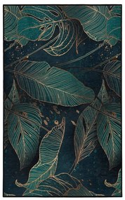 Petróleum színű mosható szőnyeg 120x180 cm Midnight Jungle – Mila Home