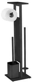 WENKO 71558800 - WC-szett DEBAR 21x70,5 cm rozsdamentes acél/fekete