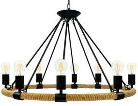 LED Csillár láncon ROPE ARTHUR 8xE27/6W/230V