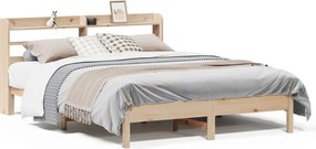 vidaXL tömör fenyőfa ágy matrac nélkül 140 x 190 cm