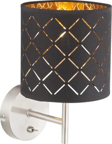 Fali Lámpa Fekete CLARKE GLOBO-15229W