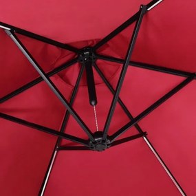 Deuba LED napernyő Mali Ø350 cm - piros